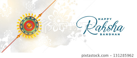 elegant raksha bandhan greeting wallpaper with rakhi 131285962