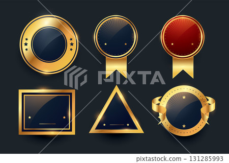 eye catching premium badge ornament banner in set of six eye catching premium badge ornament banner in set of six 131285993