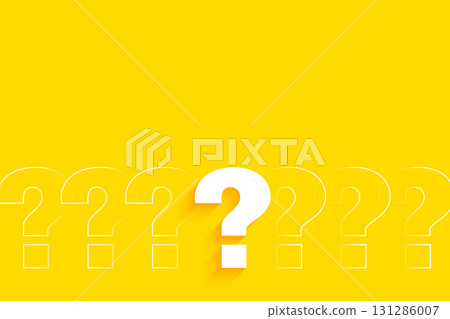 faq question mark sign on yellow background for queries and ideas 131286007