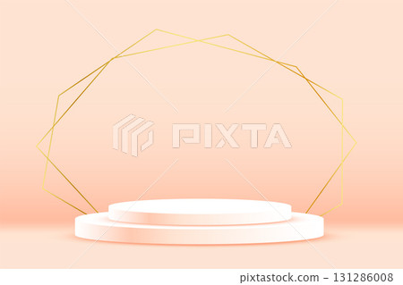 fashionable empty pedestal platform for product display 131286008
