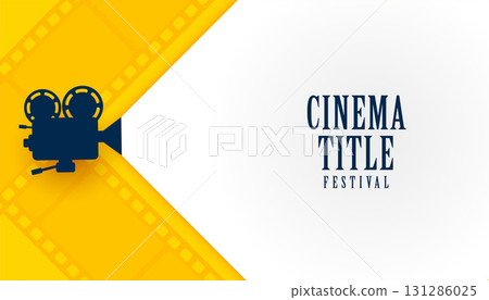 flat movie camera for cinema festival background design flat movie camera for cinema festival background design 131286025