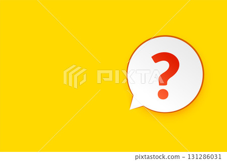 flat style question mark sign on chat bubble with text space flat style question mark sign on chat bubble with text space 131286031