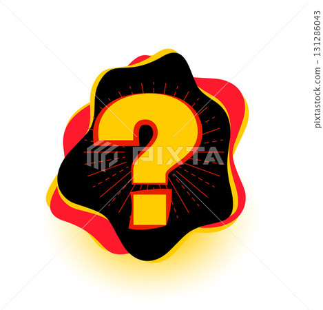 fluid style FAQ query symbol template for web communication 131286043