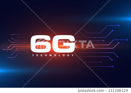 glowing 6g ultra fast telecom network tech background 131286129