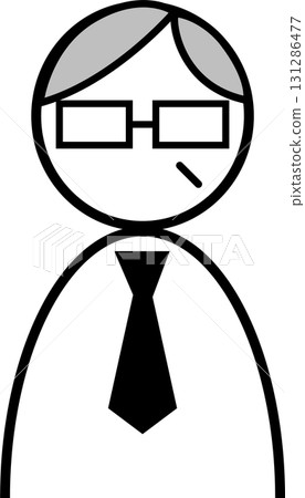 Simple businessman person icon Simple businessman person icon 131286477