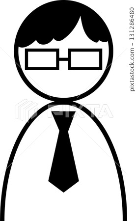 簡單的商人簡單的字元圖標 簡單的商人簡單的字元圖標 131286480