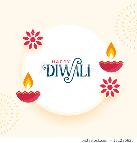 happy diwali greeting background for social media post 131286623
