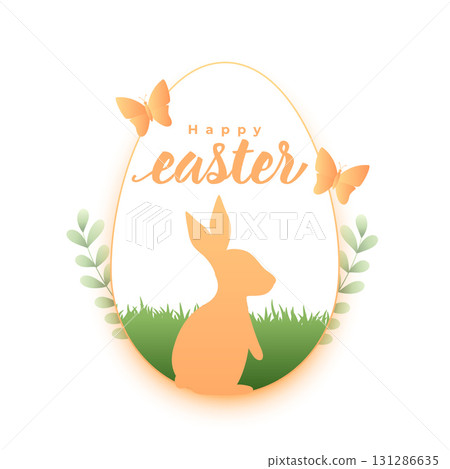 happy easter holiday card for social media post happy easter holiday card for social media post 131286635