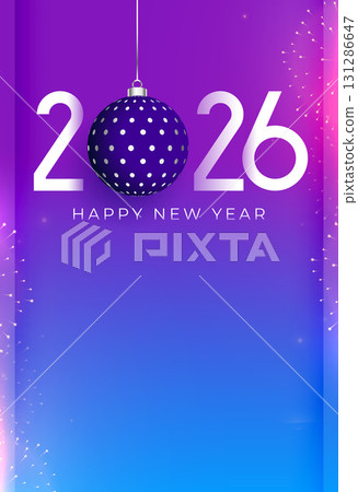 happy new year 2026 eve poster with xmas bauble happy new year 2026 eve poster with xmas bauble 131286647