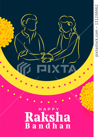 happy raksha bandhan festive cad for brother sister bond 131286662