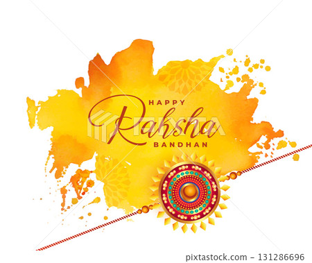 happy raksha bandhan holiday background with splatter effect 131286696