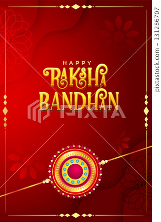 happy raksha bandhan rakhi festive post design 131286707