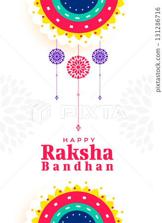 happy raksha bandhan wishes card with rangoli design happy raksha bandhan wishes card with rangoli design 131286716