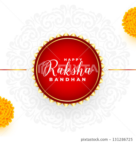 hindu cultural raksha bandhan background with floral design 131286725