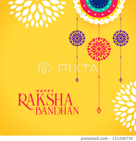 hindu festival raksha bandhan yellow background hindu festival raksha bandhan yellow background 131286730
