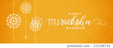 hindu traditional raksha bandhan celebration banner 131286738