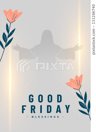 holy easter good friday greeting flyer with flower design holy easter good friday greeting flyer with flower design 131286740
