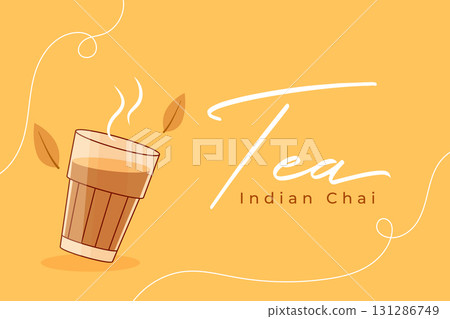 indian chai or tea cup poster for business promo 131286749