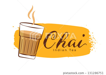 indian chai or tea glass promo poster indian chai or tea glass promo poster 131286751