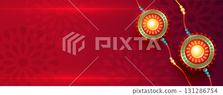 indian cultural raksha bandhan banner with text space indian cultural raksha bandhan banner with text space 131286754
