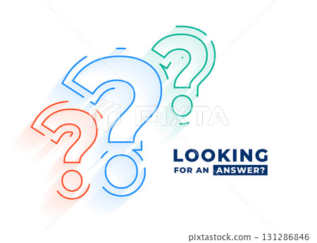 line style question mark sign background for puzzle solving help 131286846