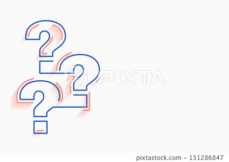 line style question mark symbol background with text space 131286847