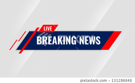 live breaking news header banner for journalism channel 131286848