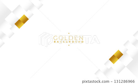 minimal white and golden backdrop banner design 131286966