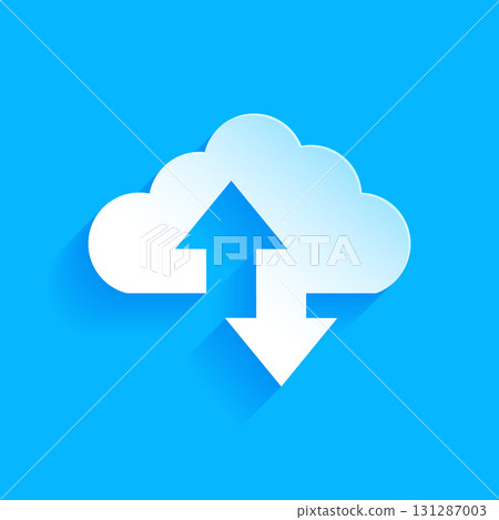 modern download and upload web symbol for cloud storage 131287003