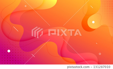 modern fluid gradient banner with geometric shape for presentation 131287010
