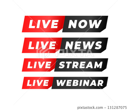 modern style live streaming sticker for web media modern style live streaming sticker for web media 131287075