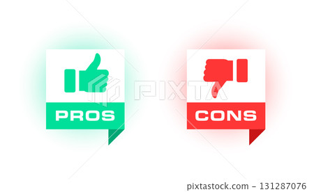 modern style pros and cons sign sticker design modern style pros and cons sign sticker design 131287076