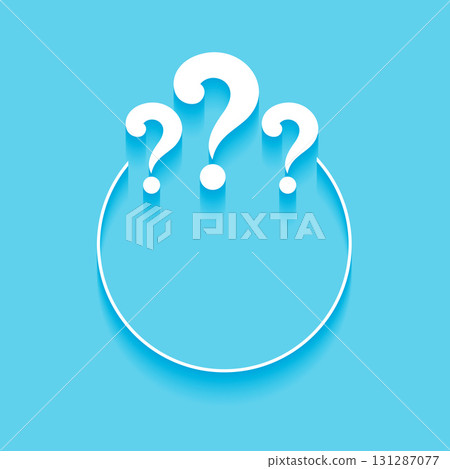 modern style question mark sign frame with empty space modern style question mark sign frame with empty space 131287077