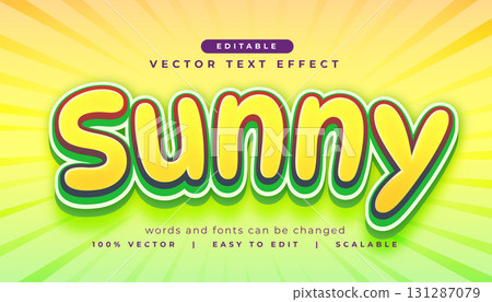 modern sunny text effect editable mockup 131287079