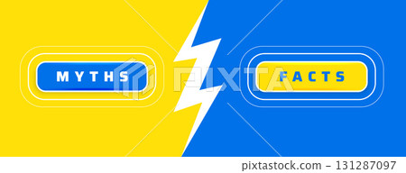 myths vs facts comparison concept background in modern style myths vs facts comparison concept background in modern style 131287097