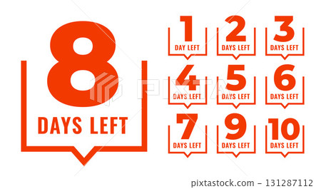 number of days left countdown tag for limited time offer number of days left countdown tag for limited time offer 131287112