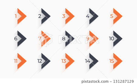 pack of directional shape bullet points background 131287129