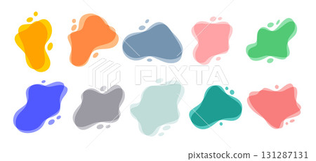 pack of dynamic amorphous blob form design 131287131