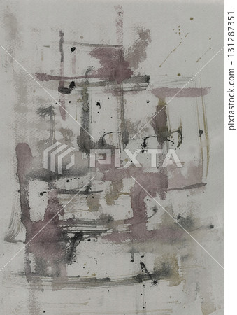 抽像模糊影像，單色繪畫[手繪水彩] 131287351