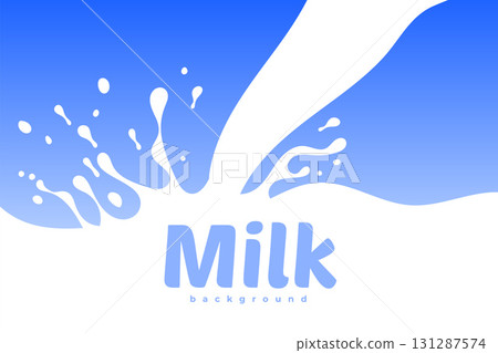 pouring raw buttermilk blue background for business marketing pouring raw buttermilk blue background for business marketing 131287574