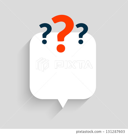 question mark sign for queries and FAQS with chat bubble 131287603