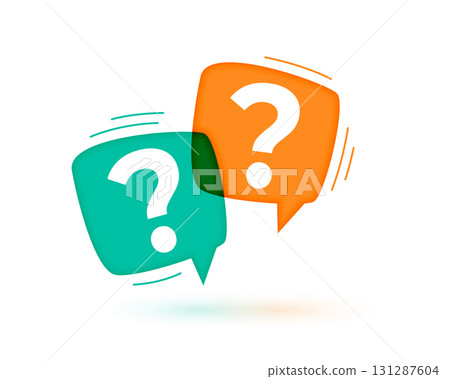 question mark symbol background with chat bubble design 131287604