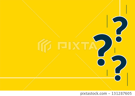 question mark yellow background in support and guidance concept 131287605