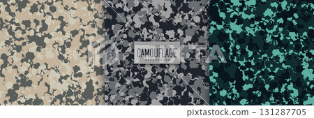 set of cloth texture military camo pattern background set of cloth texture military camo pattern background 131287705