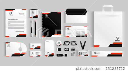 set of corporate business stationery template for company promotion 131287712