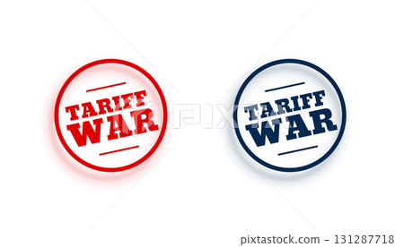 set of economy trade war sign on white background set of economy trade war sign on white background 131287718