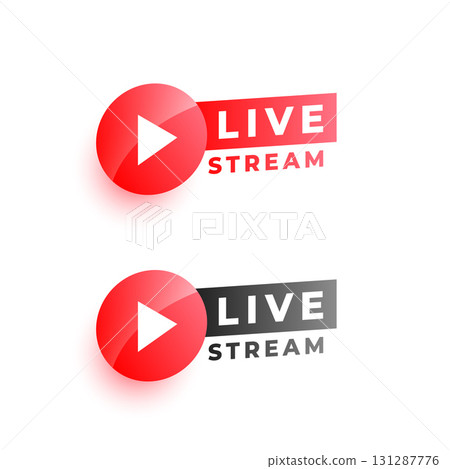 set of live stream or webinar icon design set of live stream or webinar icon design 131287776