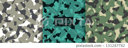set of military camouflage texture pattern background set of military camouflage texture pattern background 131287782