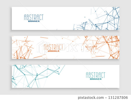 set of three corporate website slider layout in low poly 131287806