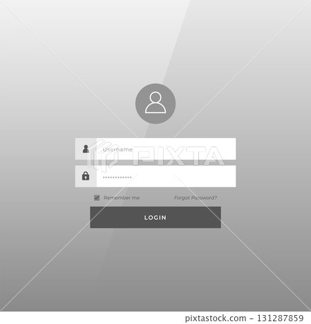 social media login page screen template with username and password 131287859